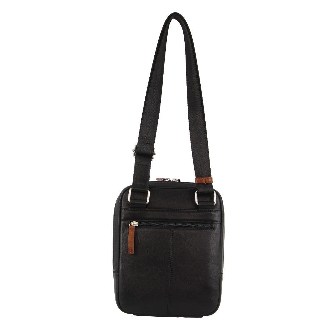 Business Computer Bags Pierre Cardin Leather Cross-Body Bag Hombre Negras | MUAQ-85473