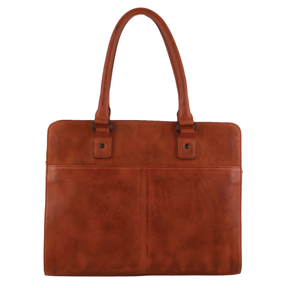 Business Computer Bags Pierre Cardin Leather Computer Tote Bag Hombre Marrones | YNVO-21608