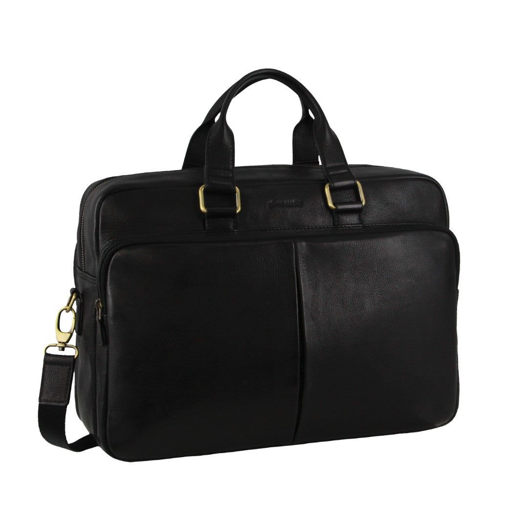 Business Computer Bags Pierre Cardin Rustic Business Computer Bag Hombre Negras | DSRH-79512