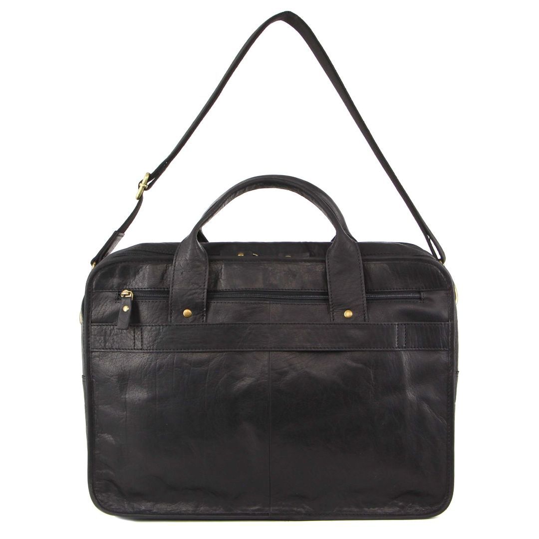 Business Computer Bags Pierre Cardin Rustic Leather Computer Bag Hombre Negras | PQJR-70248