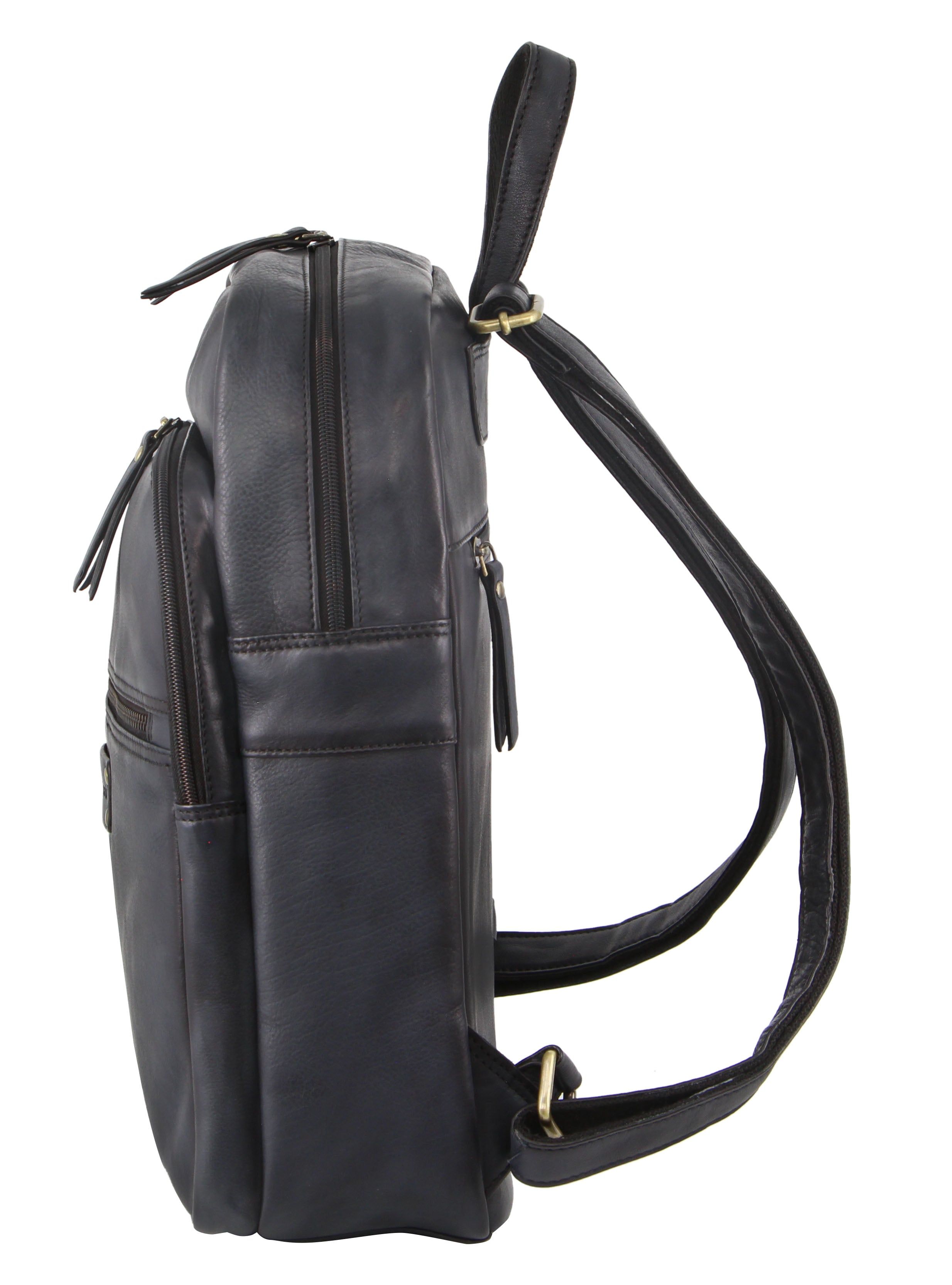 Business Computer Bags Pierre Cardin Vintage Leather Laptop Backpack Hombre Negras | JWUI-25463