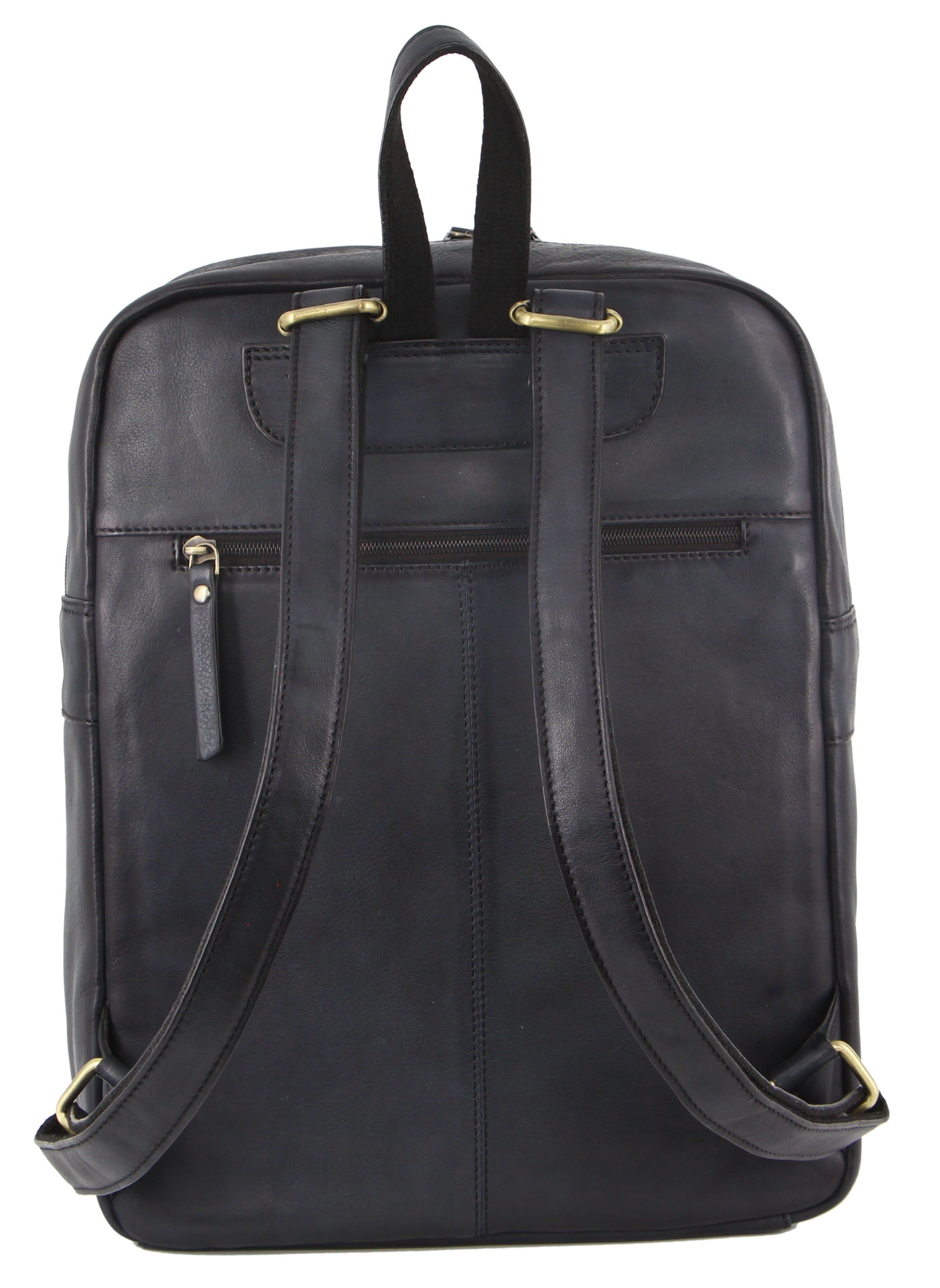 Business Computer Bags Pierre Cardin Vintage Leather Laptop Backpack Hombre Negras | JWUI-25463