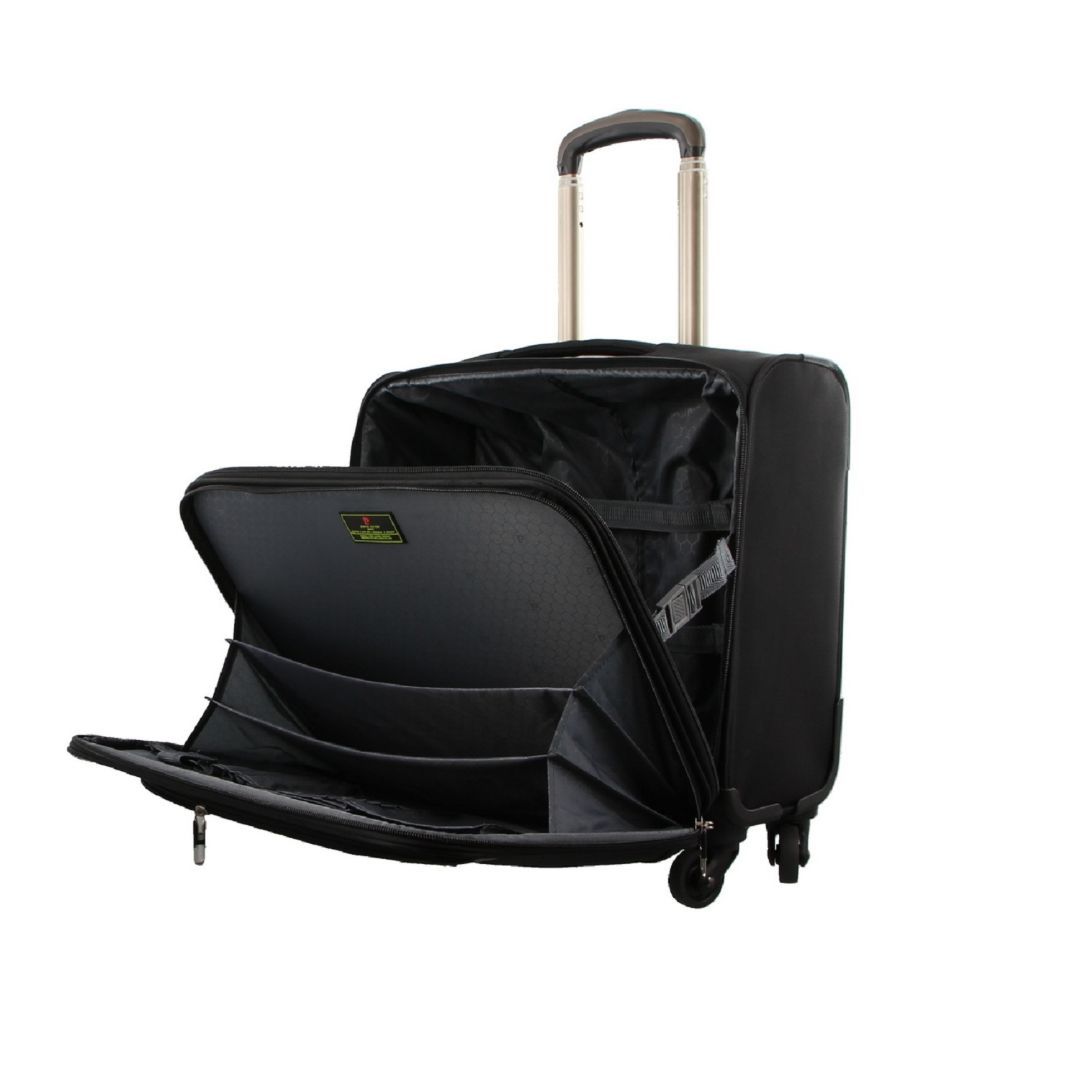 Cabin Cases Pierre Cardin 4 Wheel Mobile Office Cabin Case Hombre Negras | FPYD-40829