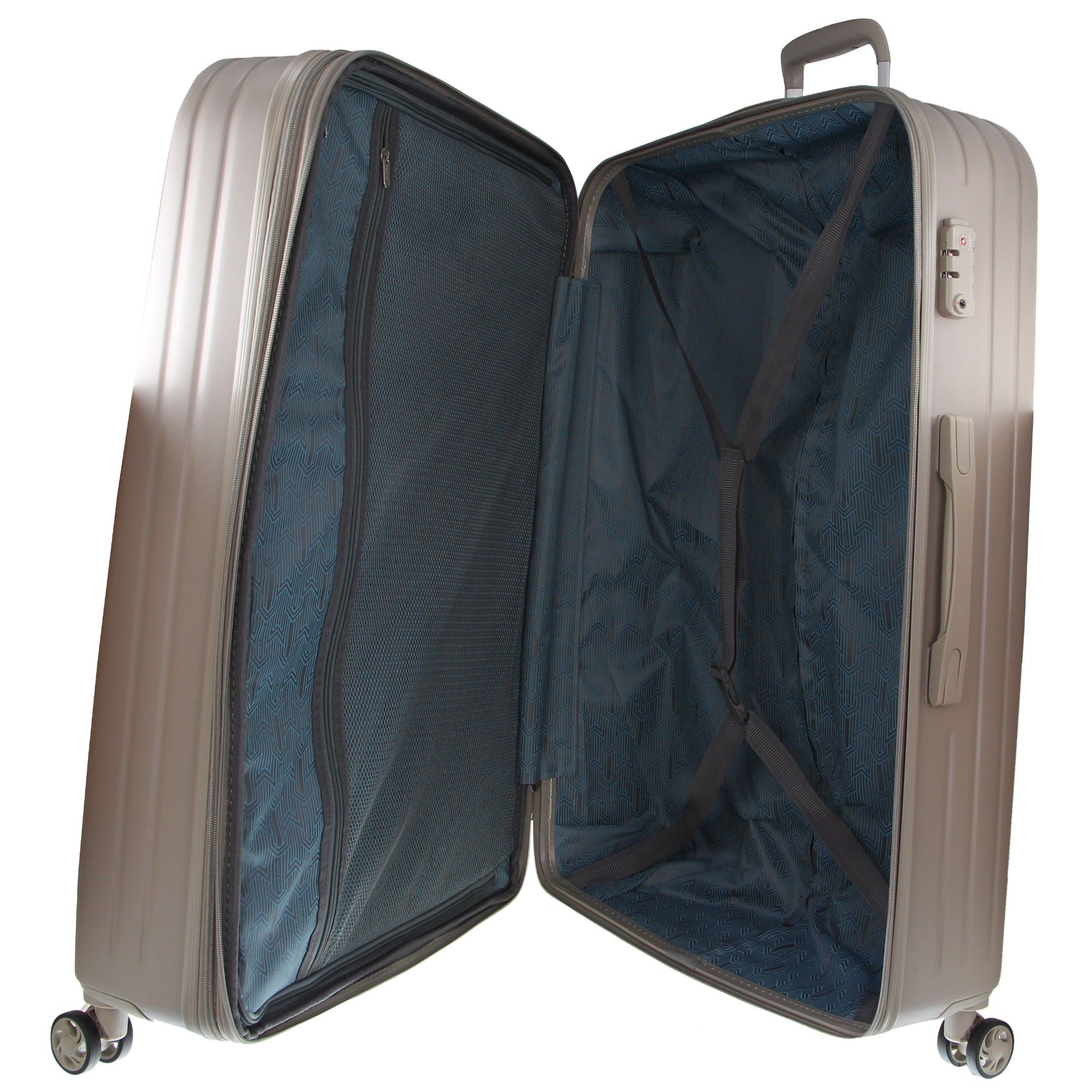 Cabin Cases Pierre Cardin 54cm Cabin Hard-Shell Suitcase Travel Latte | UGAE-76392