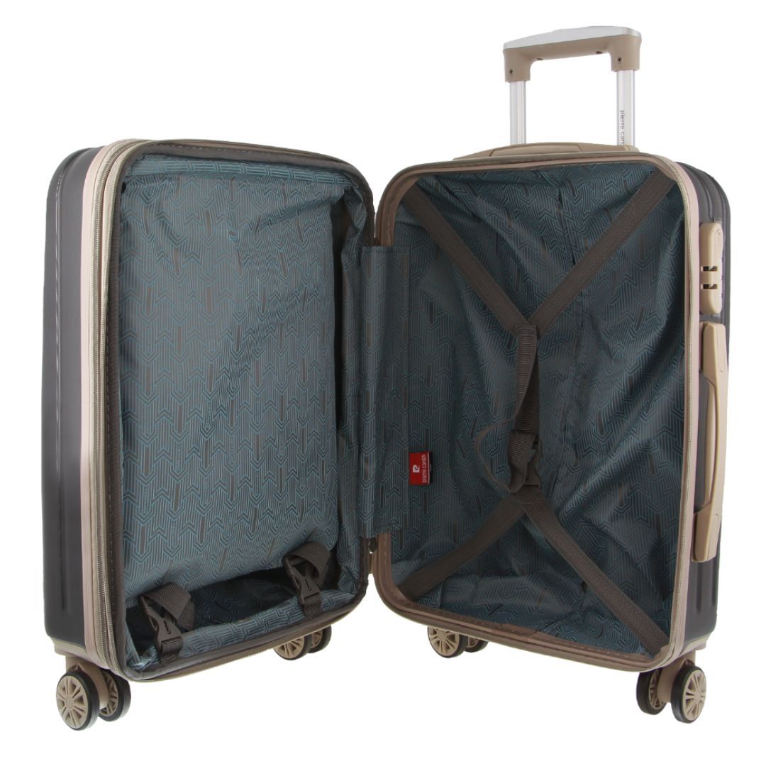 Cabin Cases Pierre Cardin 54cm Cabin Hard-Shell Suitcase Travel Negras | JXAH-84729