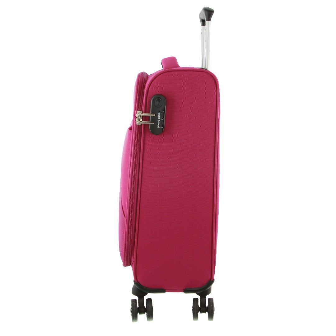 Cabin Cases Pierre Cardin 55cm CABIN Soft-Shell Suitcase Travel Rosas | YGSH-42183