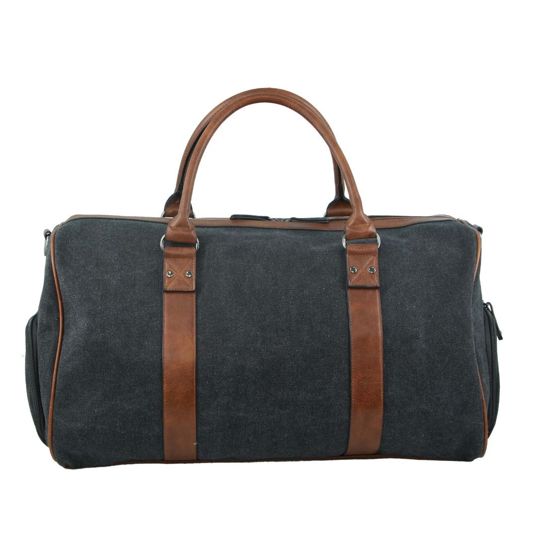 Canvas Bags Pierre Cardin Canvas Overnight Duffle Bag Mujer Negras | HMWI-94516