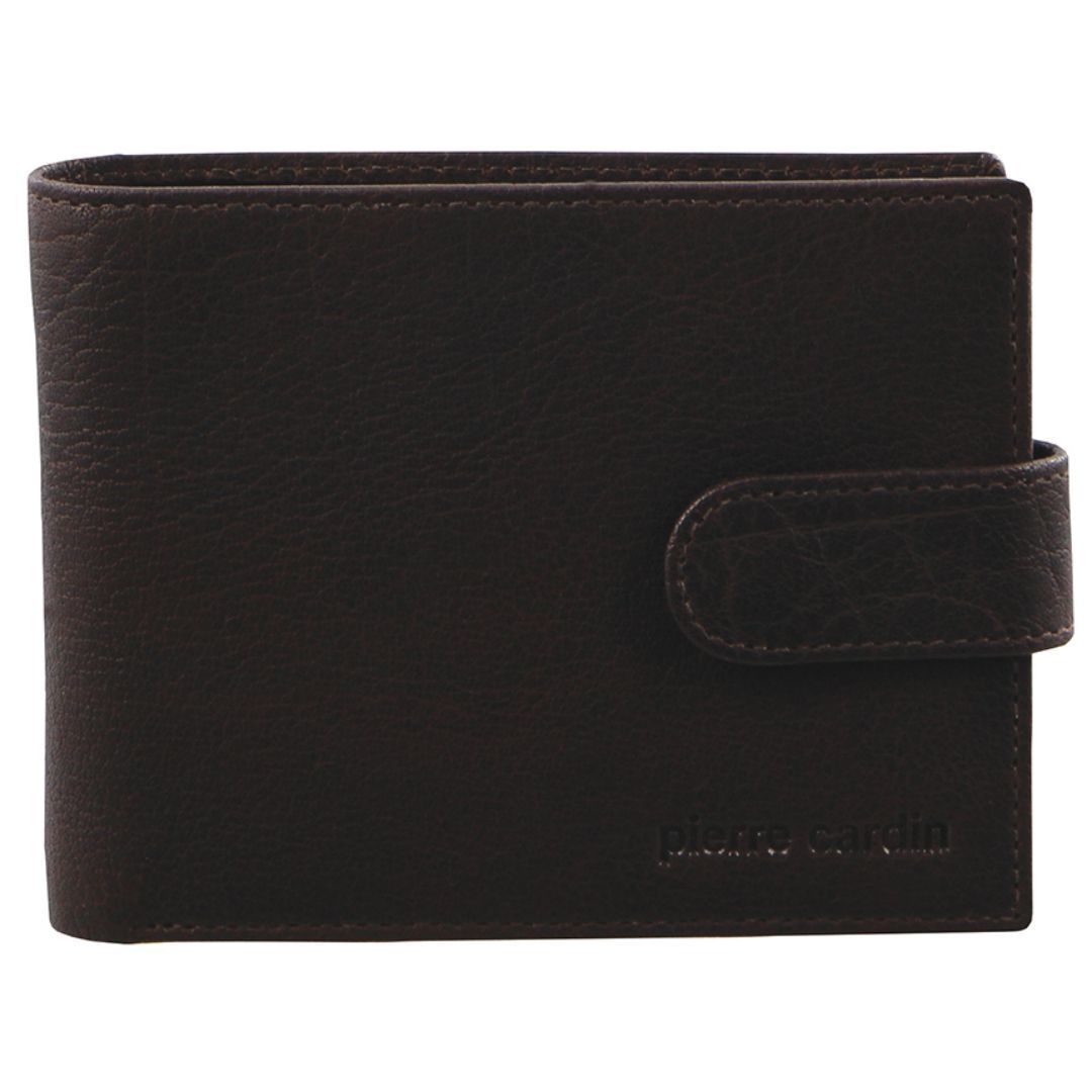 Carteras De Tres Pliegues Pierre Cardin Rustic Leather Wallet Hombre Marrones | PIQL-74159