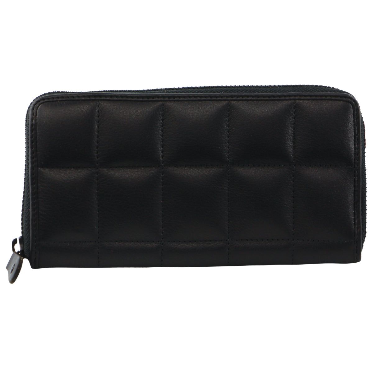 Carteras Grandes Pierre Cardin Italian Pleated Leather Zip Wallet Mujer Negras | GFJN-51209