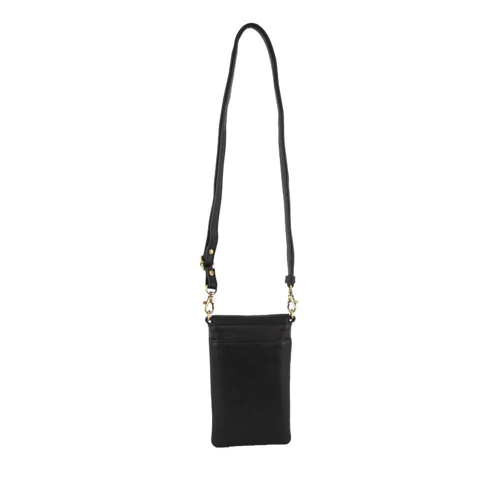 Carteras Grandes Pierre Cardin Leather Phone Cross-Body Bag Mujer Negras | OULY-43681