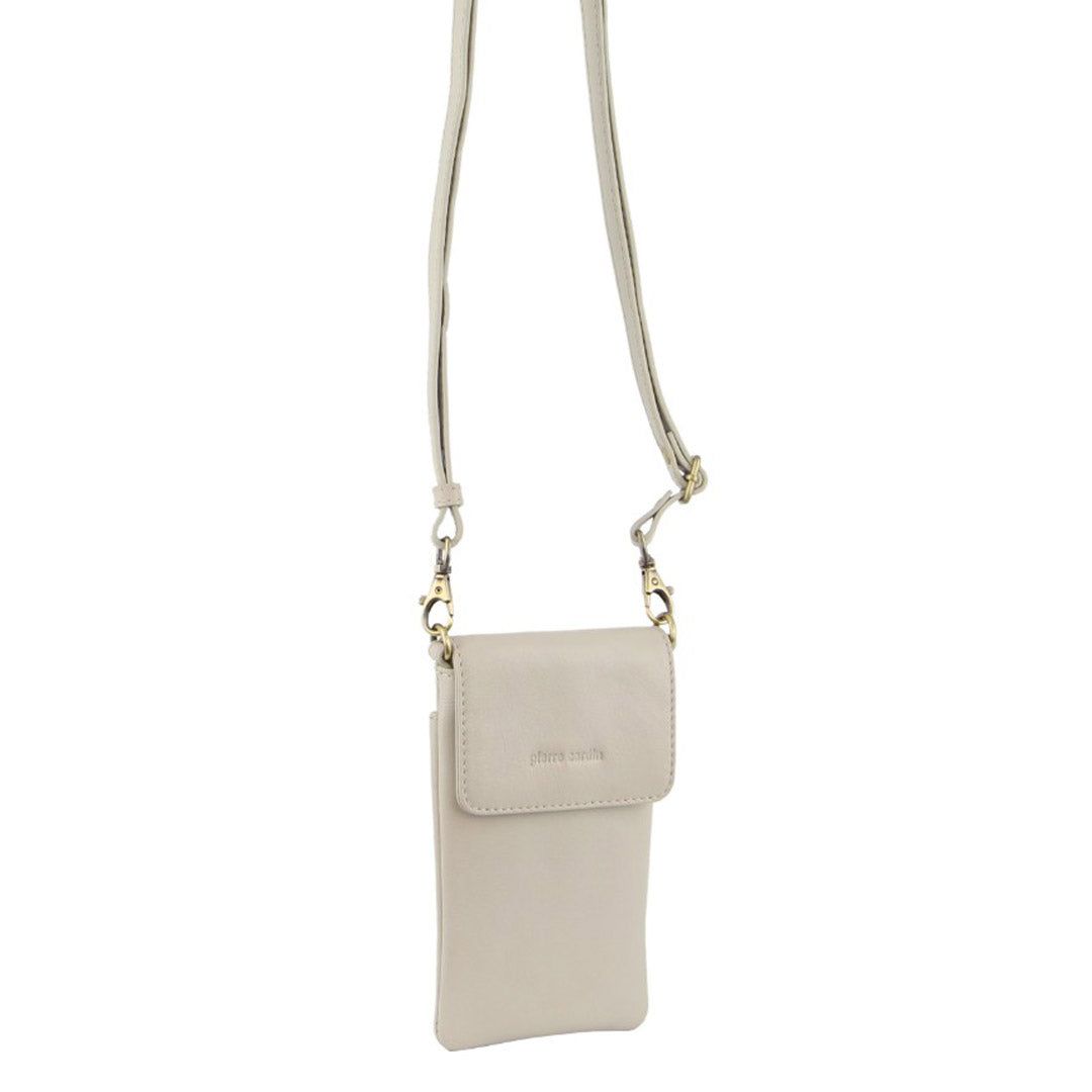 Carteras Grandes Pierre Cardin Leather Phone Cross-Body Bag Mujer Beige | YNCR-96738