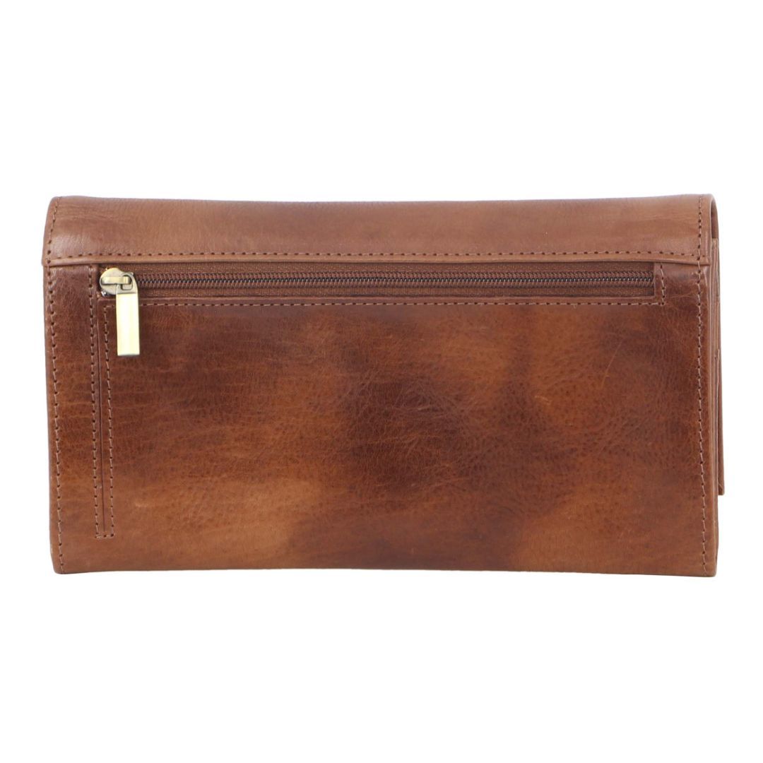 Carteras Grandes Pierre Cardin Rustic Leather Wallet Mujer Marrones | QWGH-89016