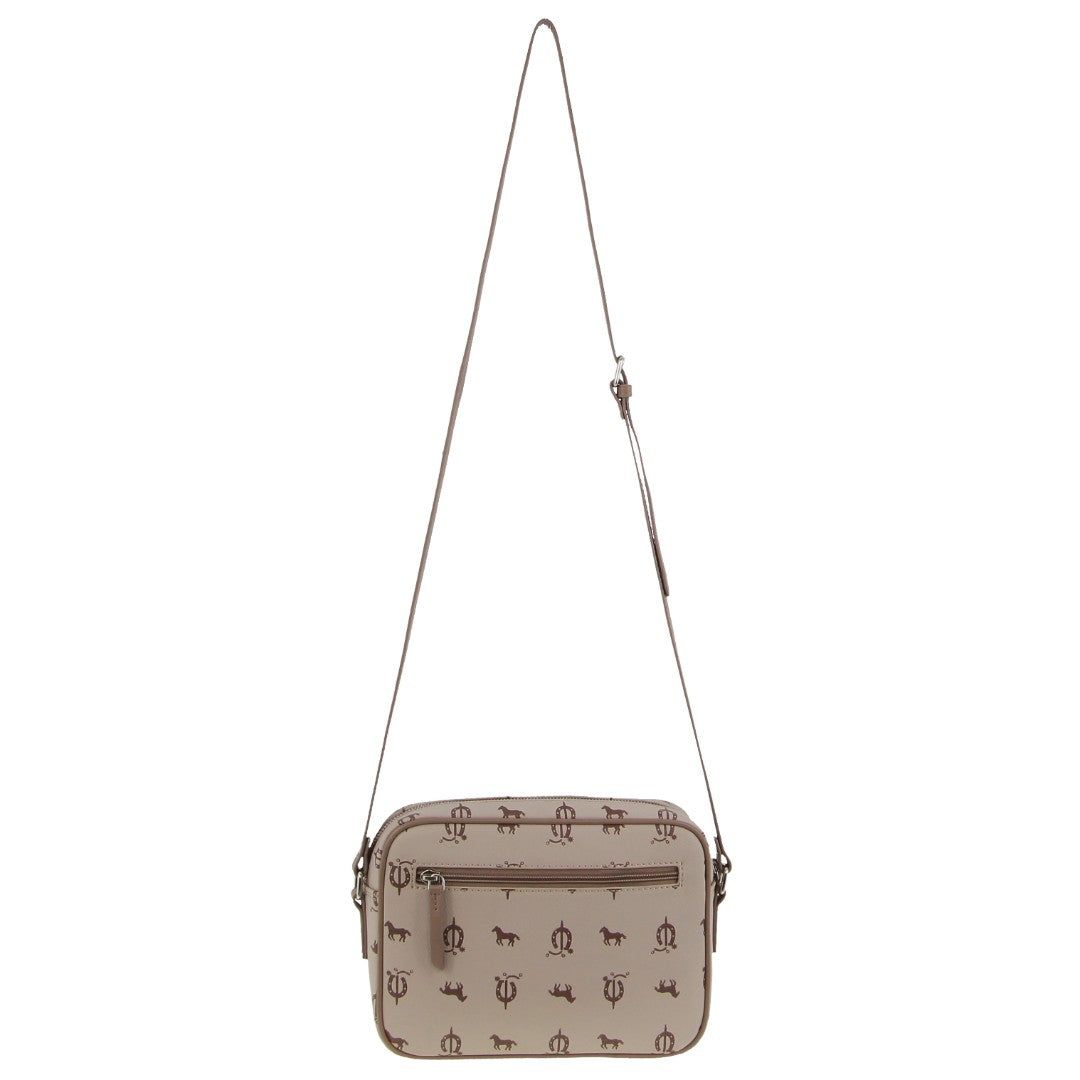 Clutch Pierre Cardin Canvas Leather Trim Square Cross-body Bag Mujer Beige | HAXL-43501