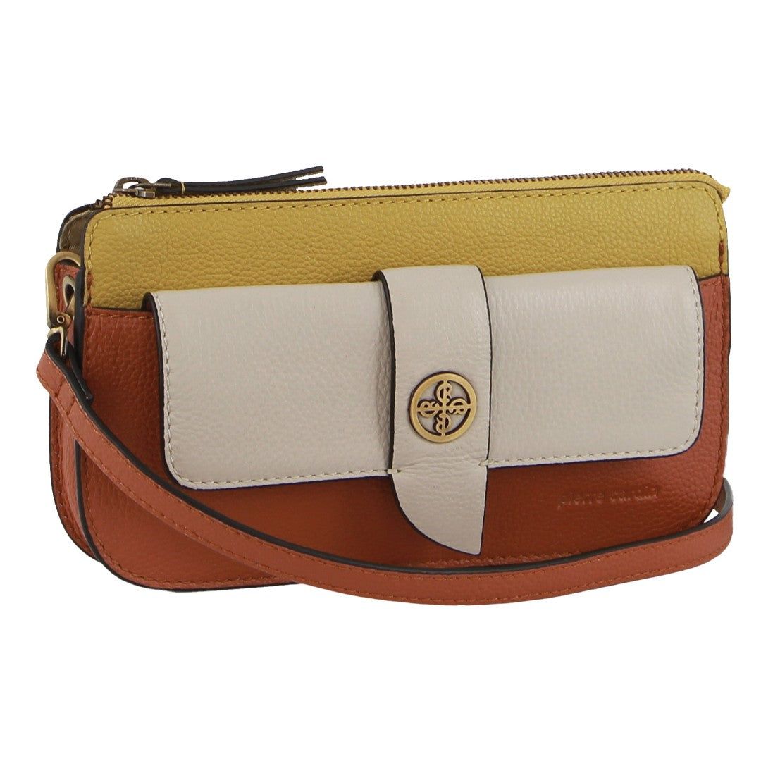 Clutch Pierre Cardin Leather Crossbody Clutch Bag Mujer Beige | CUQK-63481