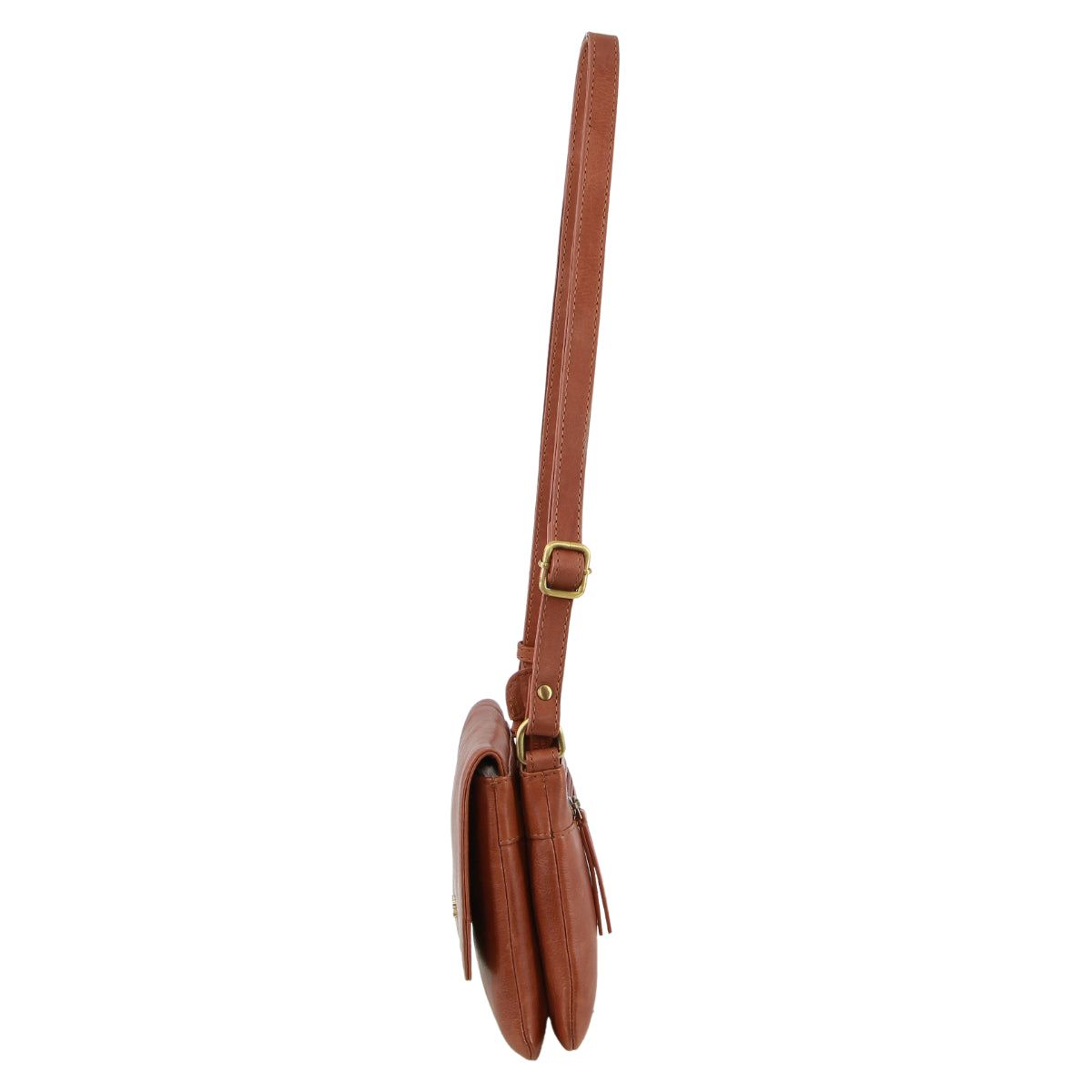 Clutch Pierre Cardin Leather Flap-over Crossbody Bag Mujer Marrones | DSOM-28395