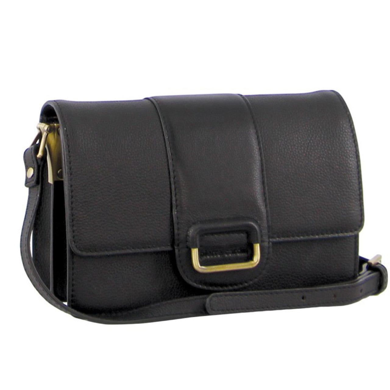 Clutch Pierre Cardin Leather Flapover Cross-Body Clutch Mujer Negras | LFXA-67054