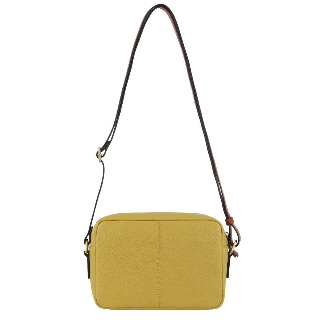 Handbags Pierre Cardin Leather Classic Square Crossbody Bag Mujer Amarillo | KYRP-89537