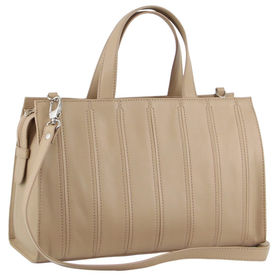 Handbags Pierre Cardin Leather Stitch-design Tote Bag Mujer Doradas | EYNW-40785