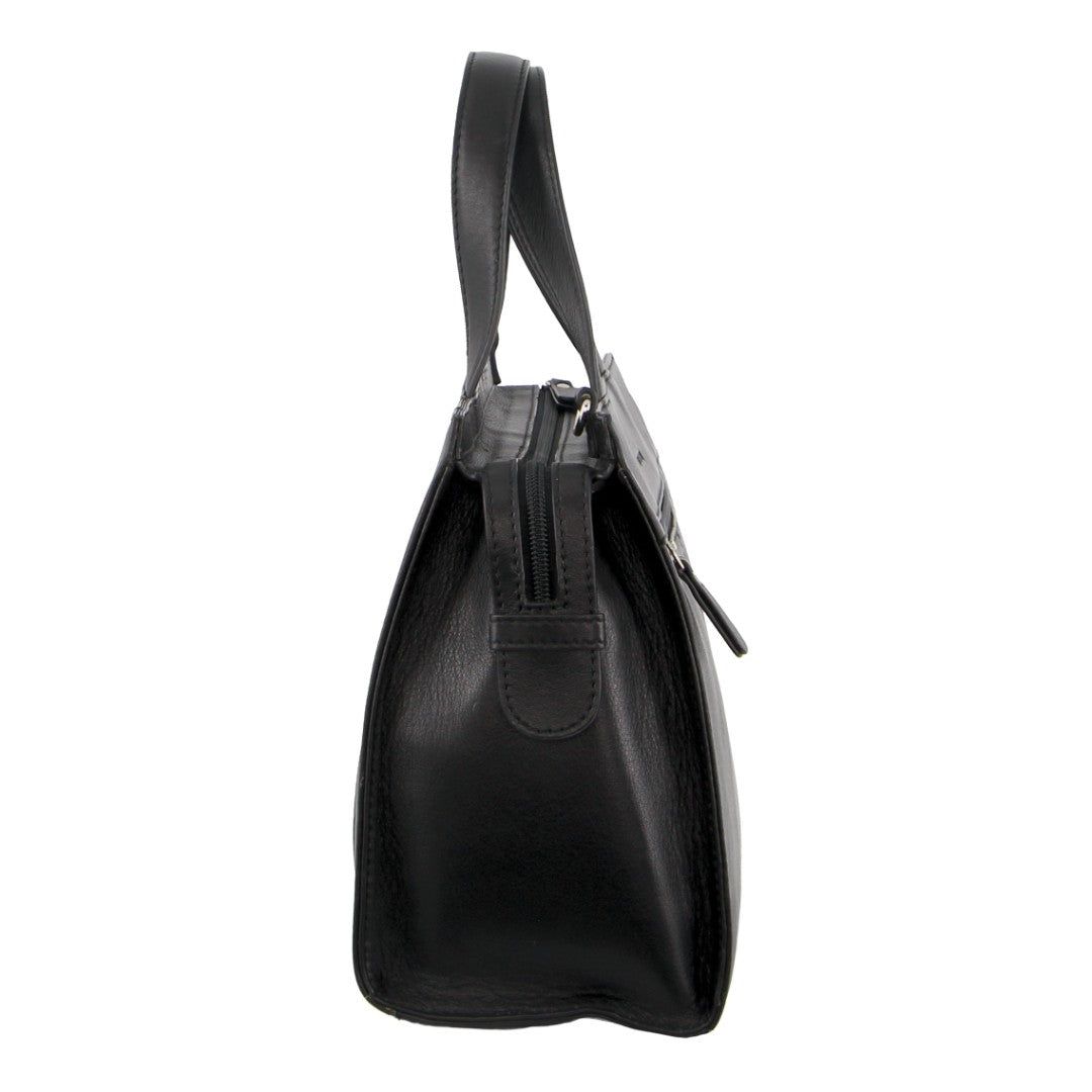 Handbags Pierre Cardin Leather Stitch-design Tote Bag Mujer Negras | BPKD-15608