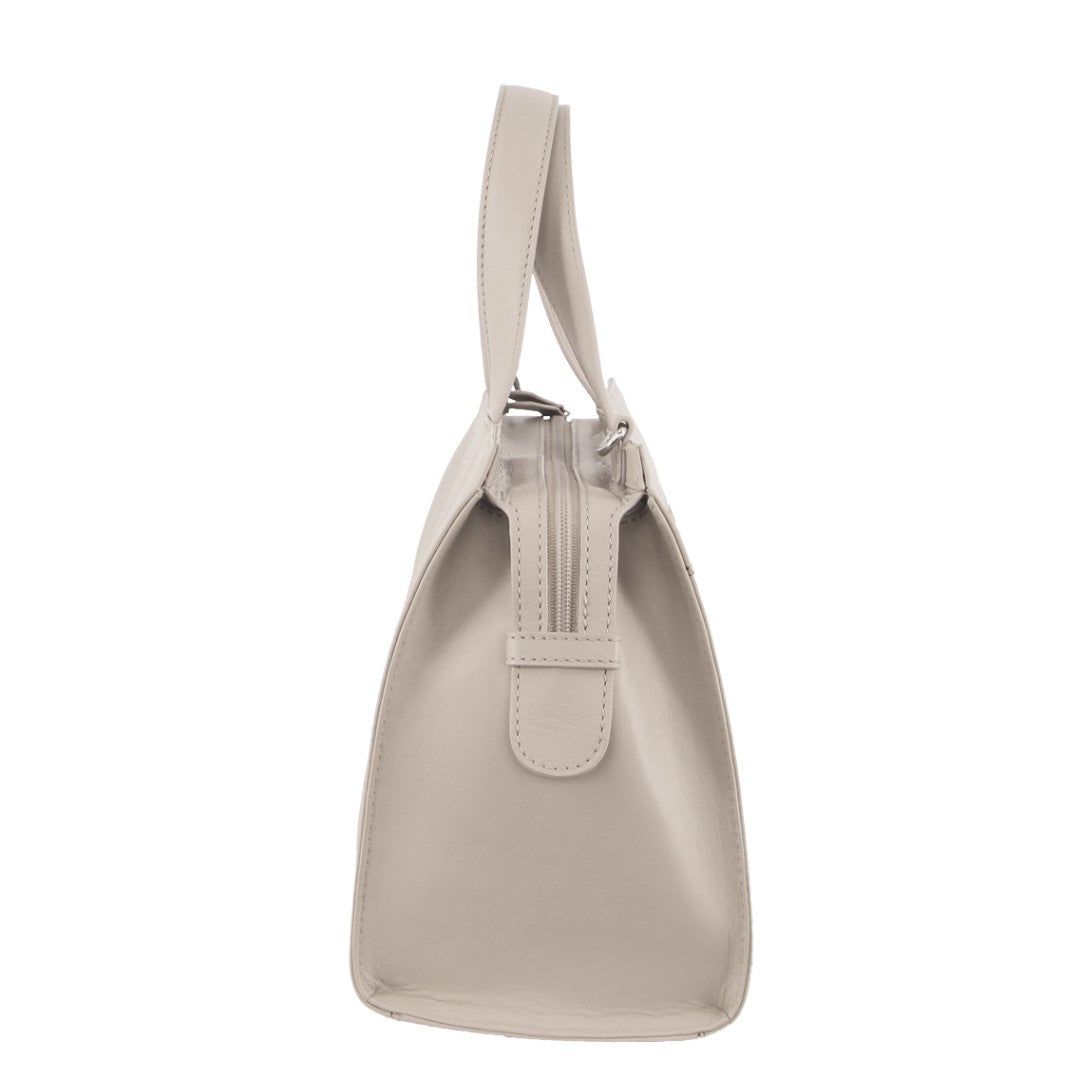 Handbags Pierre Cardin Leather Stitch-design Tote Bag Mujer Beige | QKST-43718