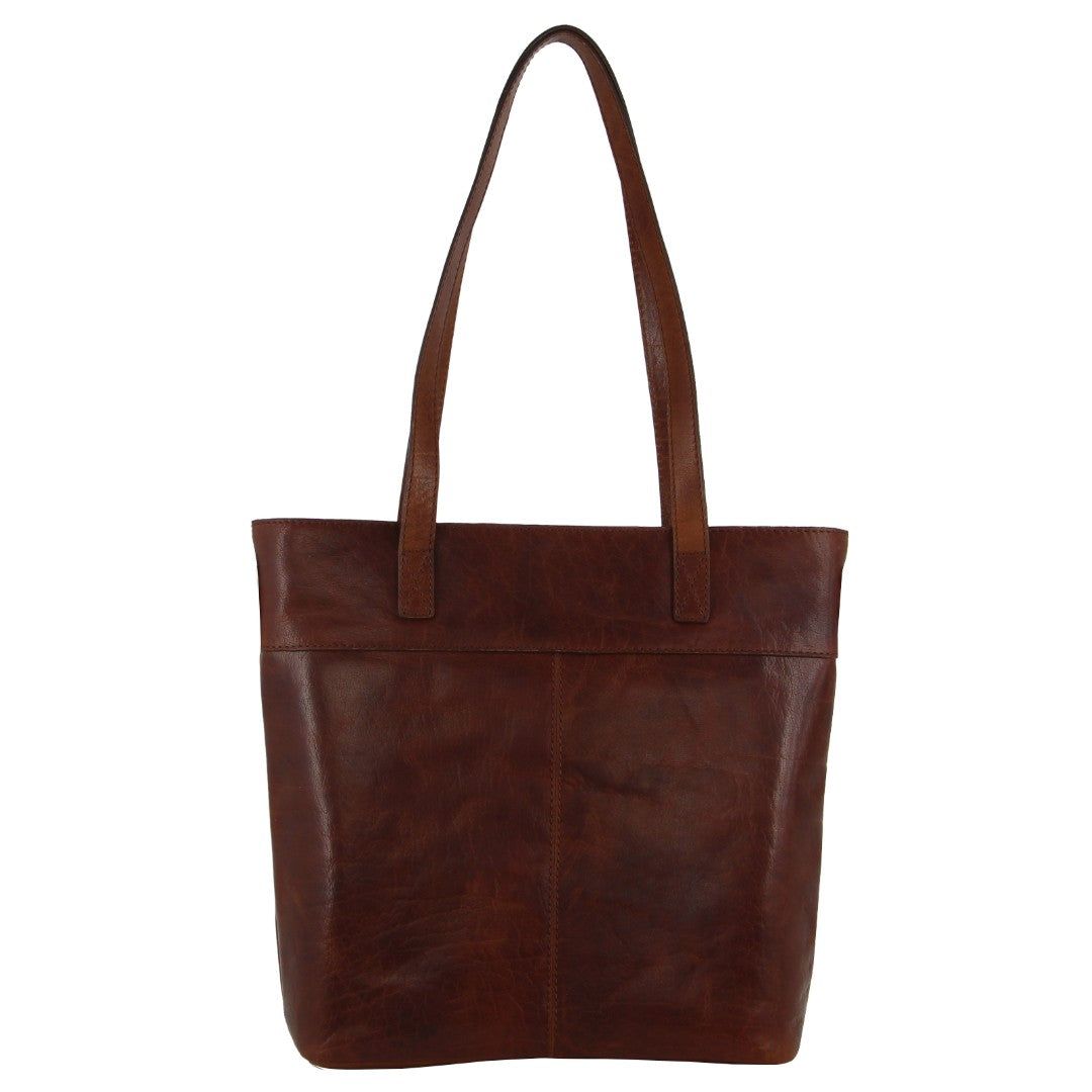 Handbags Pierre Cardin Leather Tote Bag Mujer Marrones | XBGO-41309