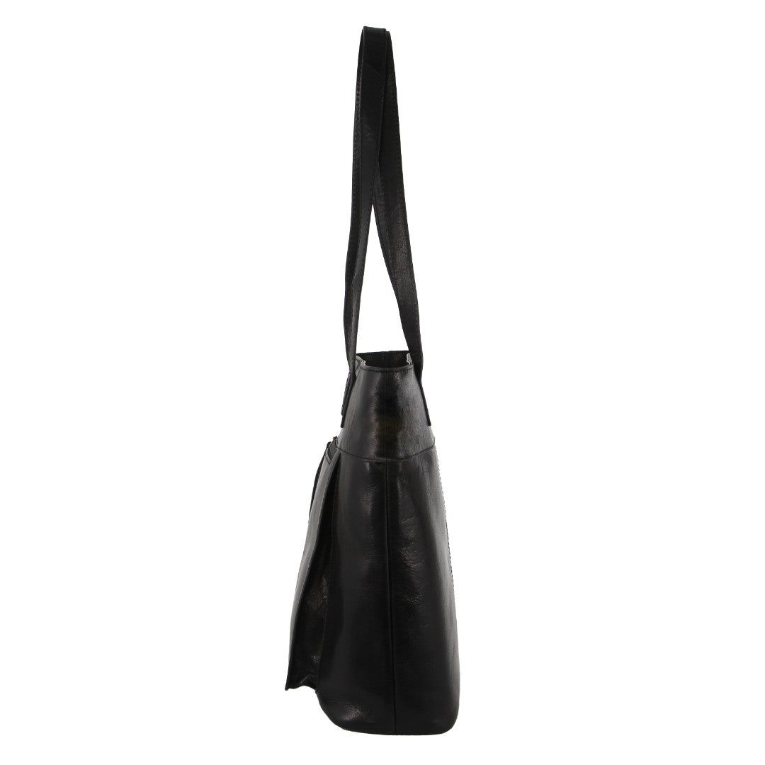 Handbags Pierre Cardin Leather Tote Bag Mujer Negras | LHUD-34216