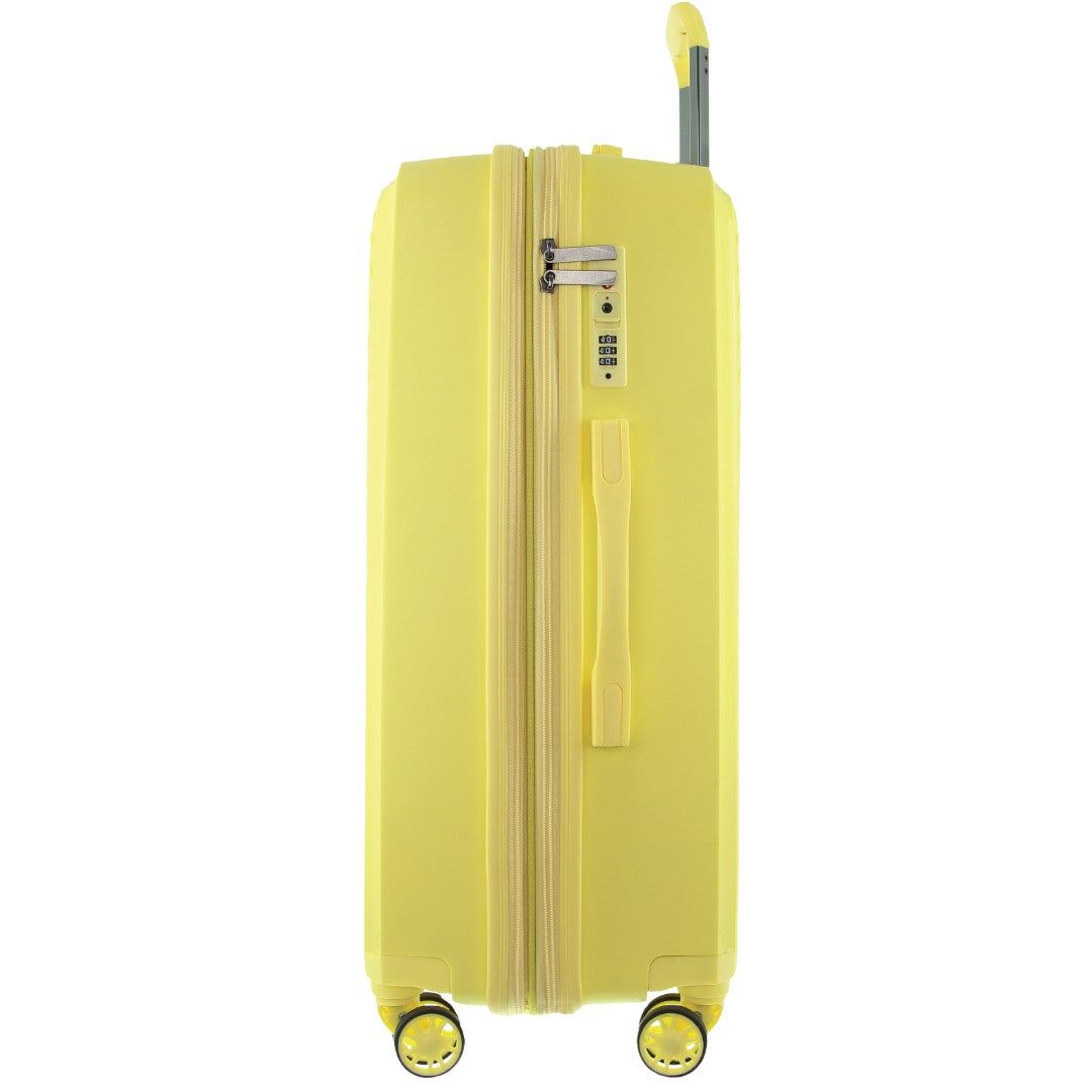 Hard Shell Cases Pierre Cardin 65cm Medium Hard-Shell Suitcase Travel Amarillo | XFZU-54786