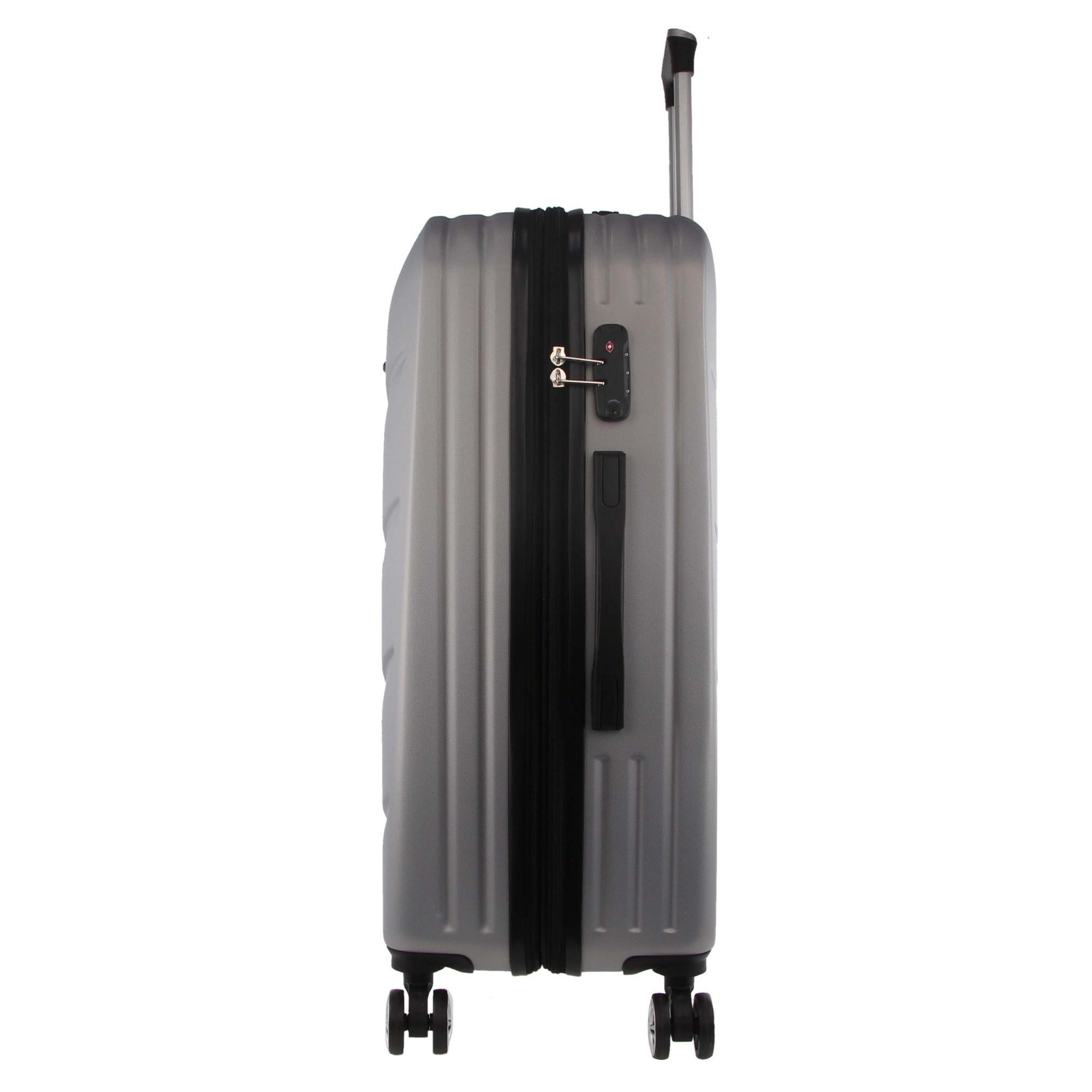 Hard Shell Cases Pierre Cardin 80cm LARGE Hard Shell Case Travel Plateadas | DYRN-56139