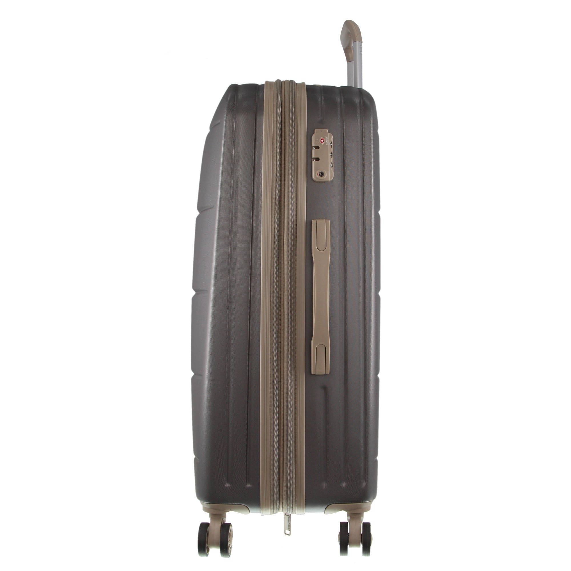 Hard Shell Cases Pierre Cardin 80cm Large Hard-Shell Suitcase Travel Gris Oscuro | HWDP-25038