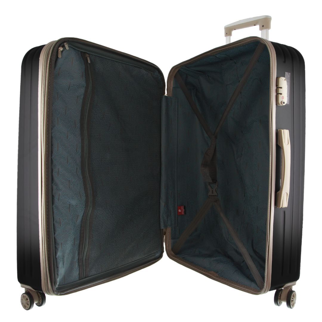 Hard Shell Cases Pierre Cardin 80cm Large Hard-Shell Suitcase Travel Negras | DYPH-57683