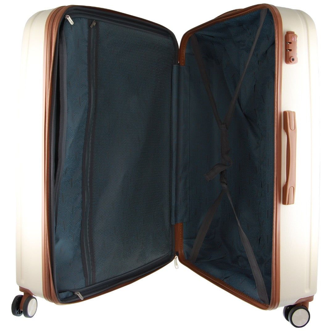 Large Cases Pierre Cardin 80cm LARGE Hard Shell Case Travel Blancas | GHOT-15926