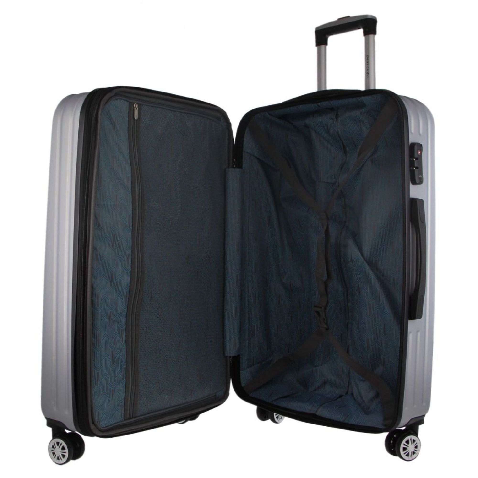 Large Cases Pierre Cardin 80cm LARGE Hard Shell Case Travel Plateadas | NOTY-94738