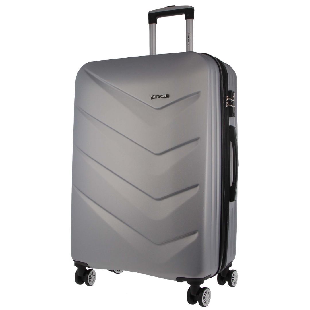 Large Cases Pierre Cardin 80cm LARGE Hard Shell Case Travel Plateadas | NOTY-94738