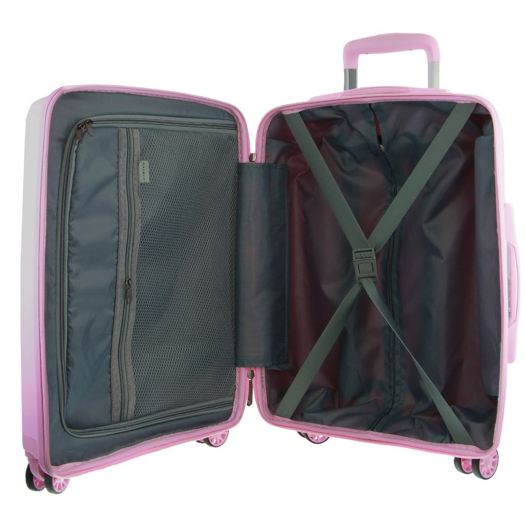 Maletas Pierre Cardin 65cm Medium Hard-Shell Suitcase Travel Rosas | DOKI-79625