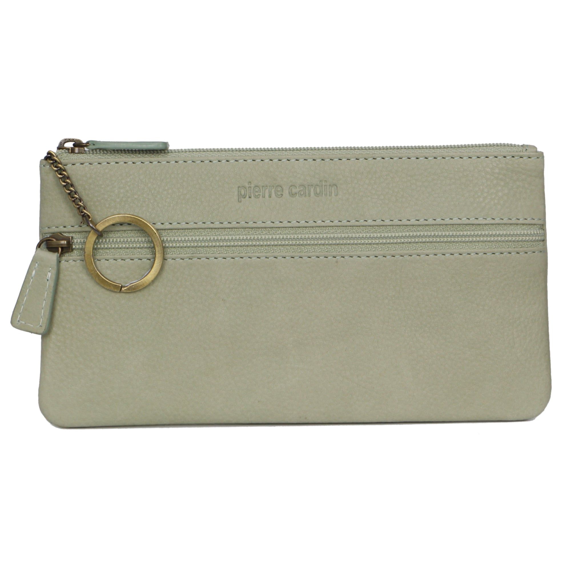 Medium Wallets Pierre Cardin Genuine Leather Coin Purse Mujer Verde | ZJFE-74106