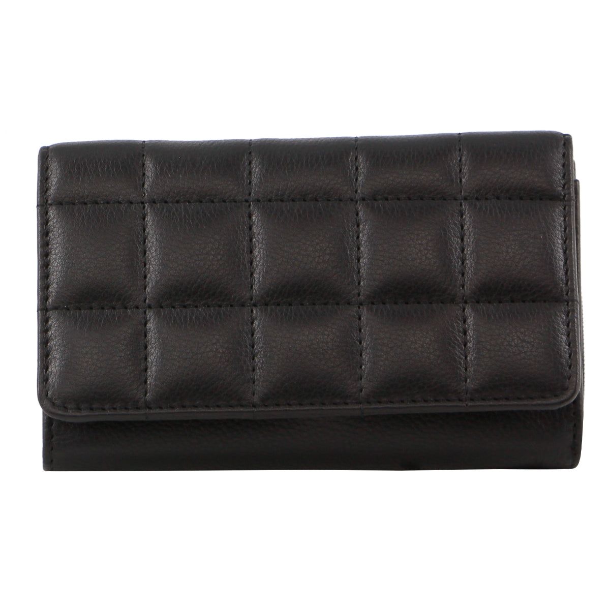 Medium Wallets Pierre Cardin Pleated Leather Tri-Fold Wallet Mujer Negras | SMBD-40319