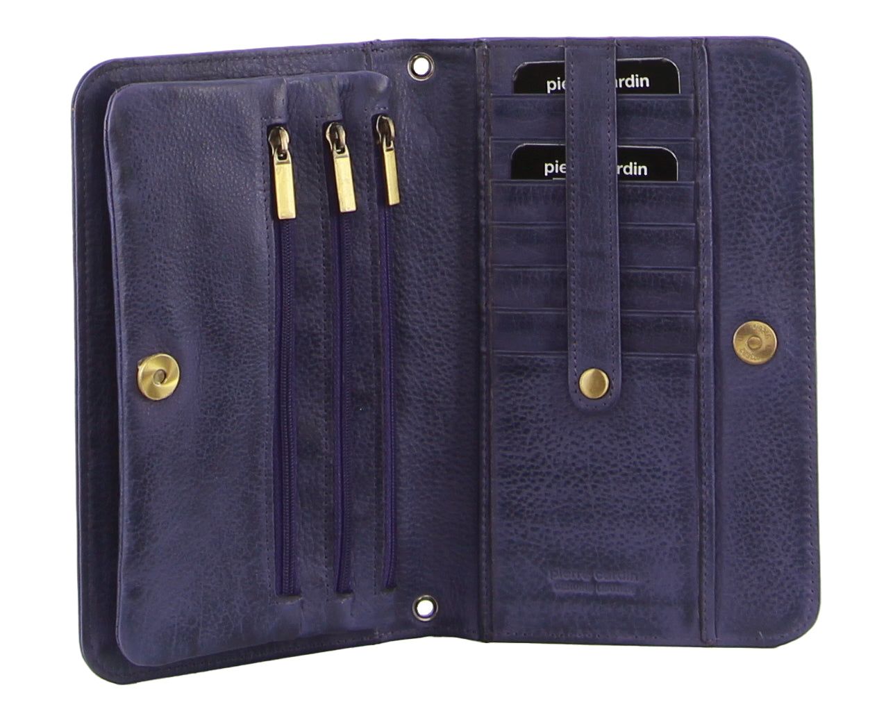 Mobile Phone Wallets Pierre Cardin Genuine Leather Clutch Wallet Bag Mujer Moradas | DIET-16852