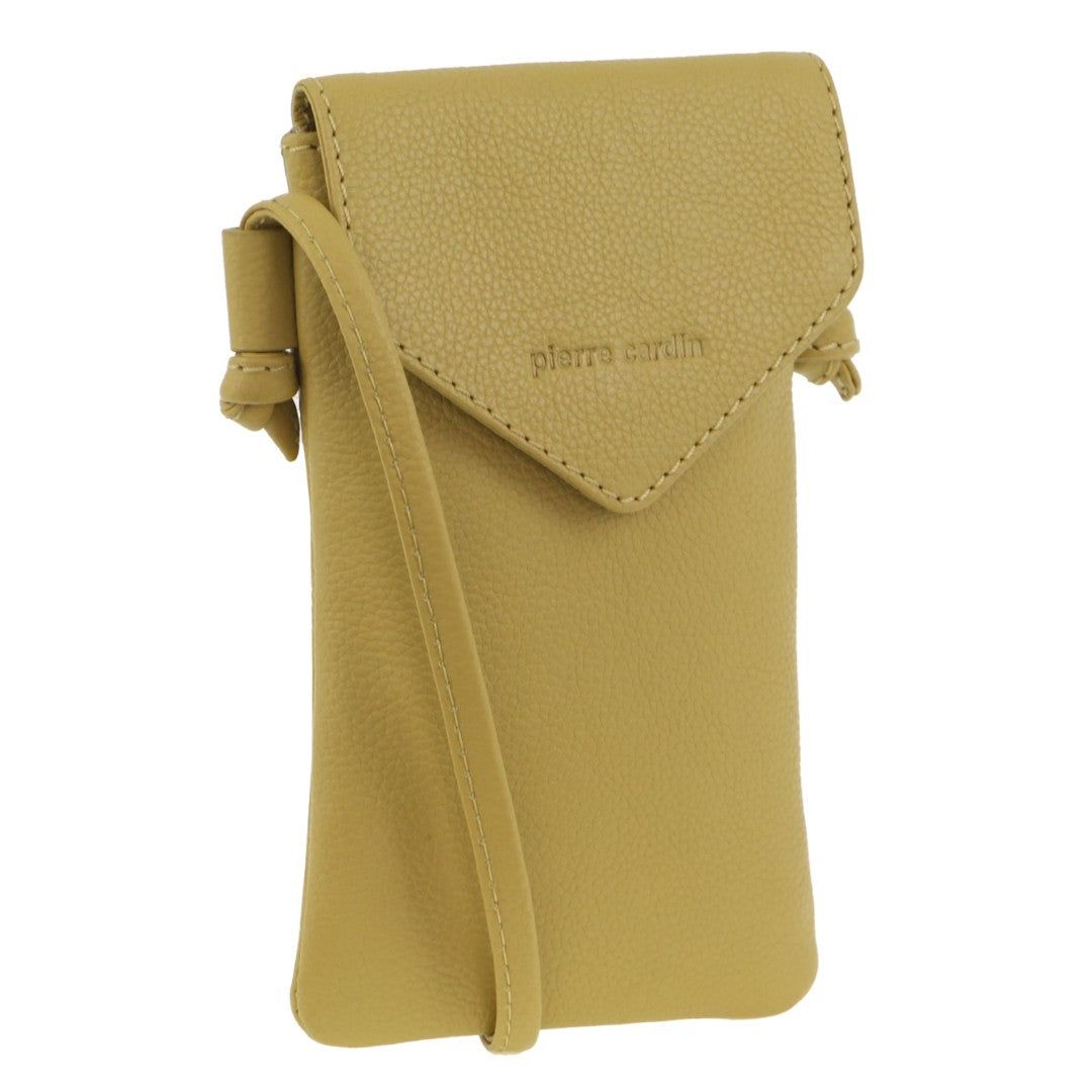 Mobile Phone Wallets Pierre Cardin Leather Phone Bag Mujer Amarillo | HKXZ-58732