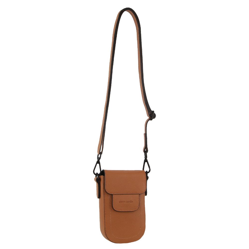 Mobile Phone Wallets Pierre Cardin Leather Rustic Phone Bag Mujer Marrones | CHTK-68397