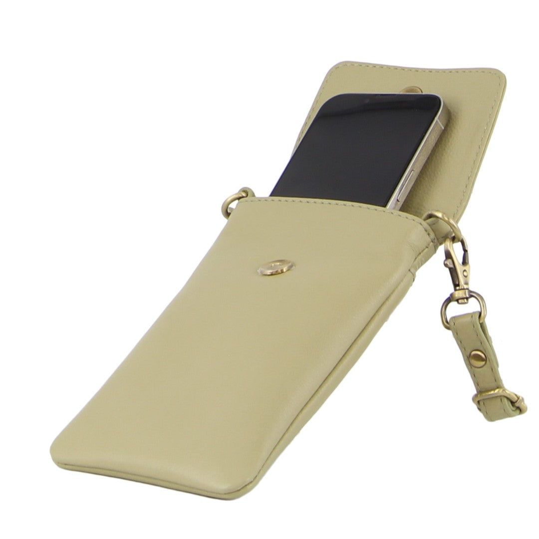 Mobile Phone Wallets Pierre Cardin Leather Phone Cross-Body Bag Mujer Marrones | ZIQS-97083