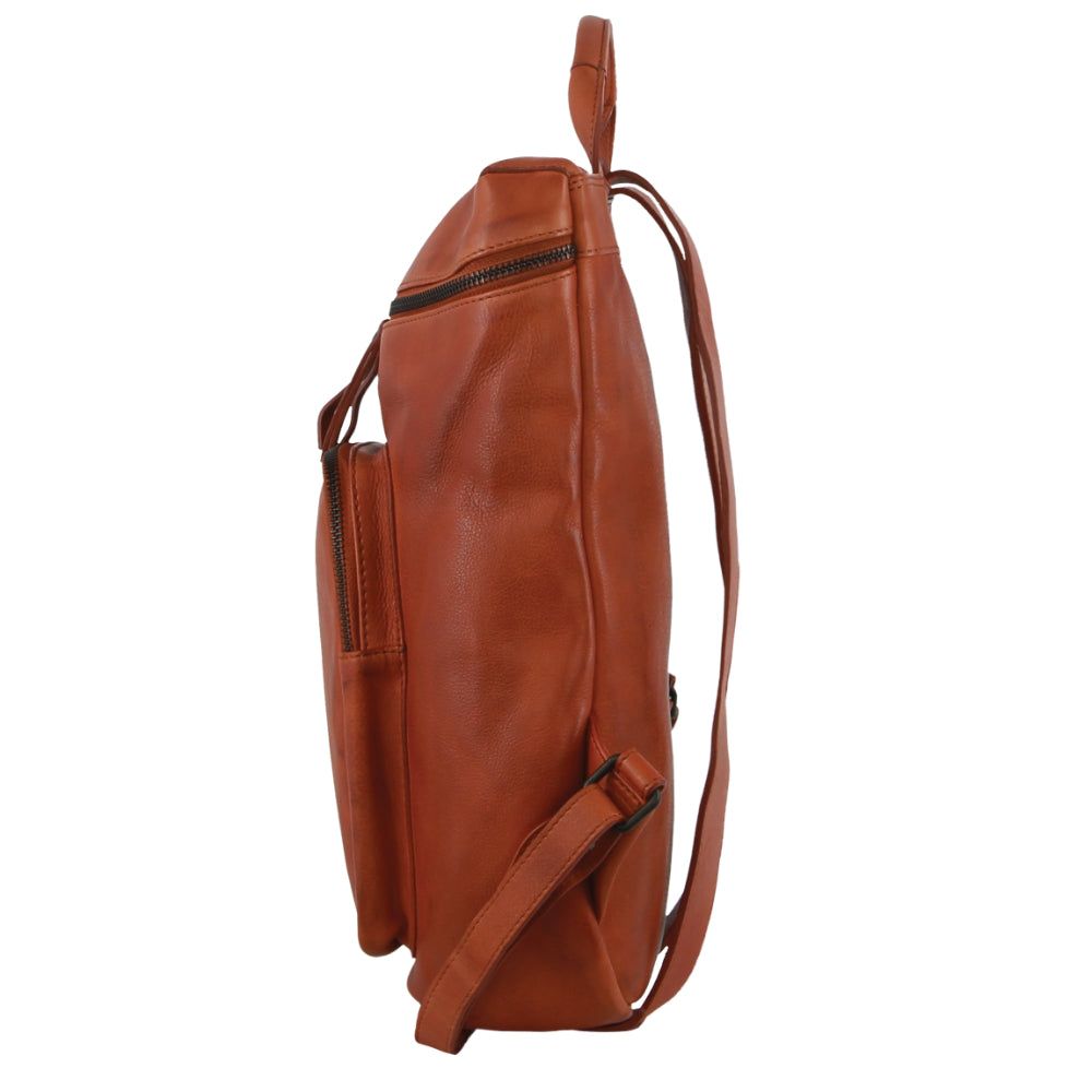 Mochilas Pierre Cardin Leather Backpack Mujer Marrones | RGZX-32596