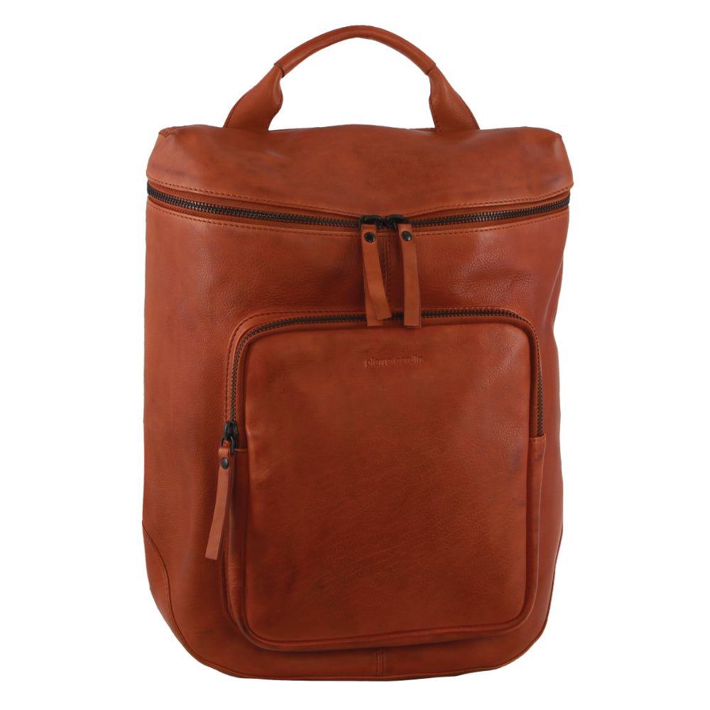 Mochilas Pierre Cardin Leather Backpack Mujer Marrones | RGZX-32596