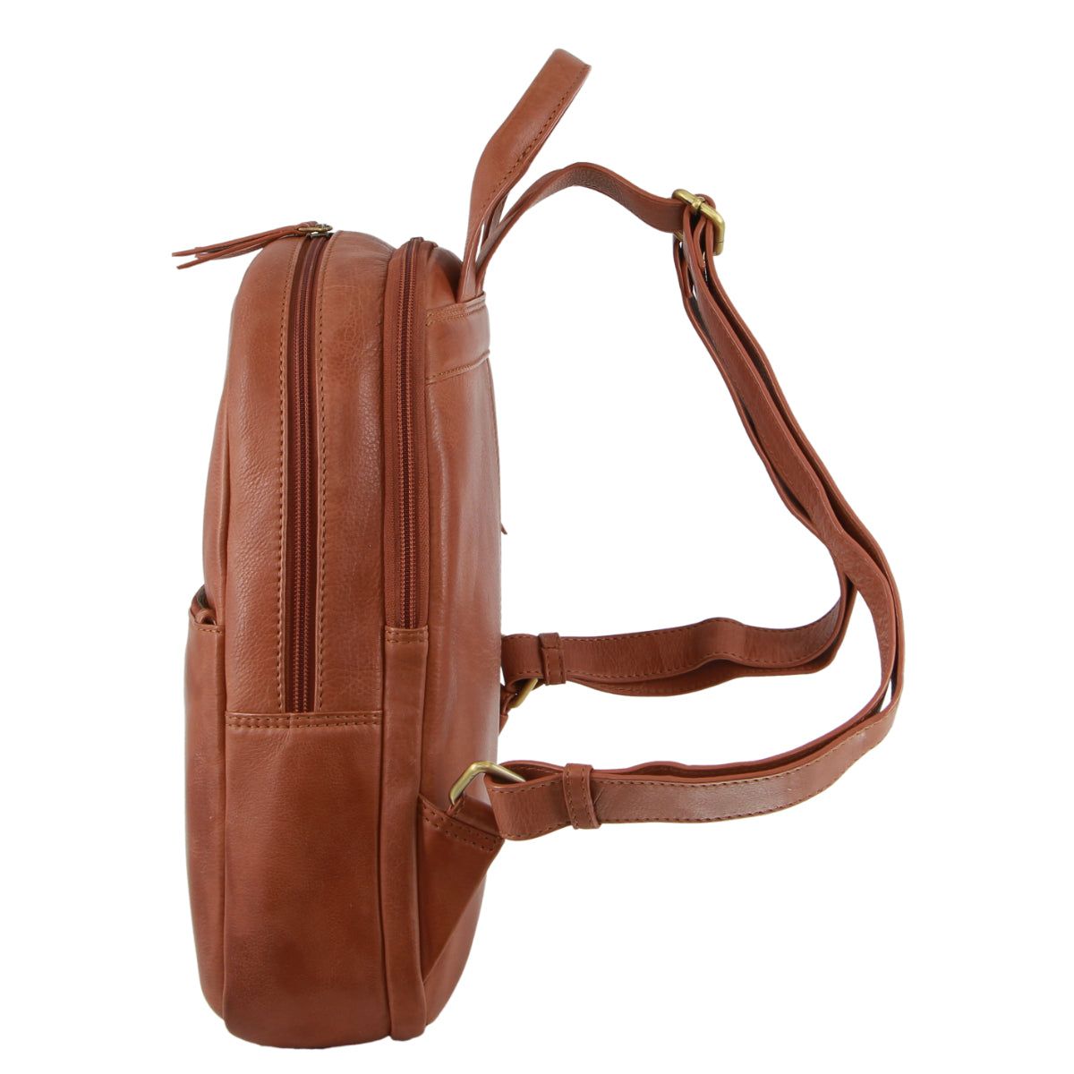 Mochilas Pierre Cardin Rustic Leather Business Backpack Computer Bag Mujer Marrones | HLPA-95073