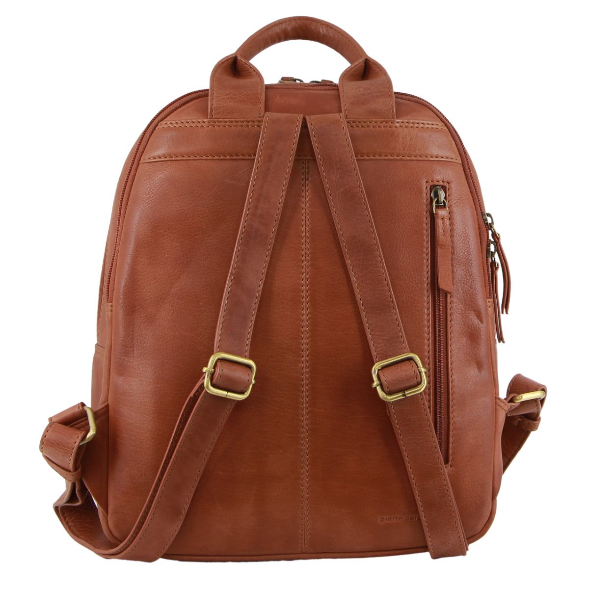 Mochilas Pierre Cardin Rustic Leather Business Backpack Computer Bag Mujer Marrones | HLPA-95073