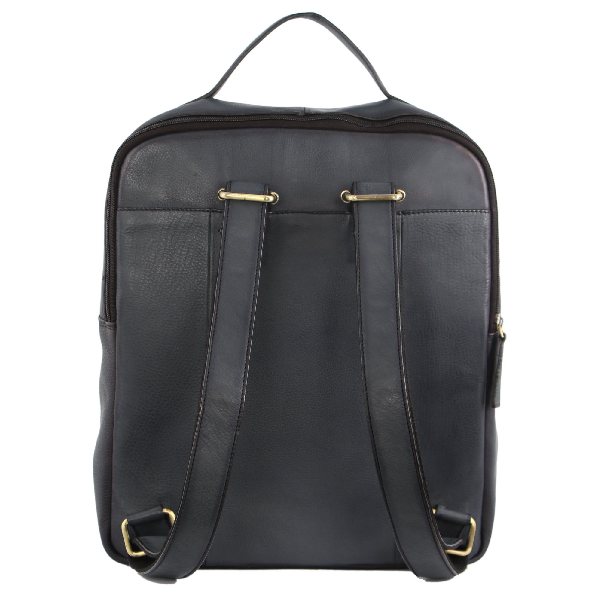 Mochilas Pierre Cardin Rustic Leather Business Backpack Computer Bag Hombre Negras | VBGN-32406