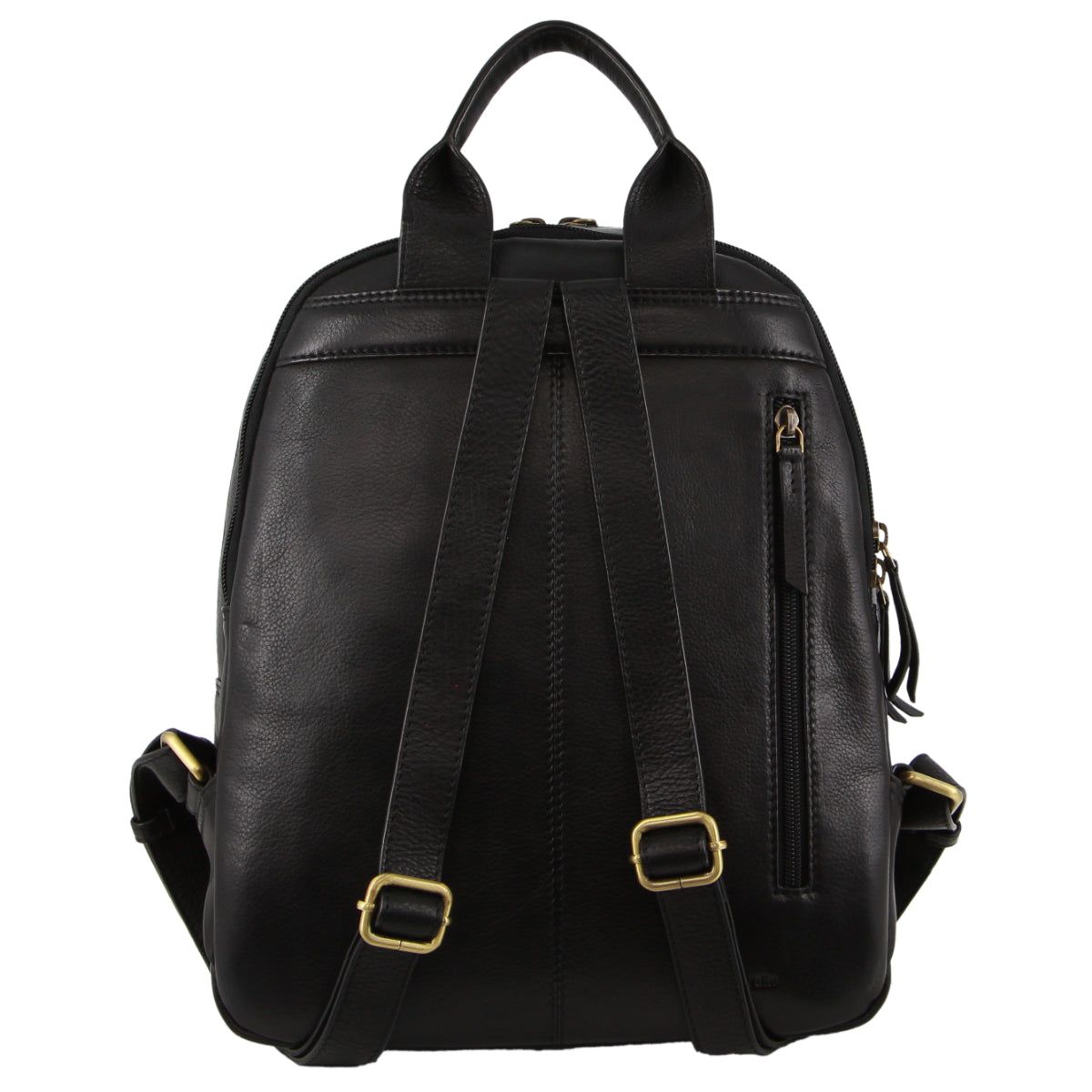 Mochilas Pierre Cardin Rustic Leather Business Backpack Computer Bag Mujer Negras | MFJL-49705