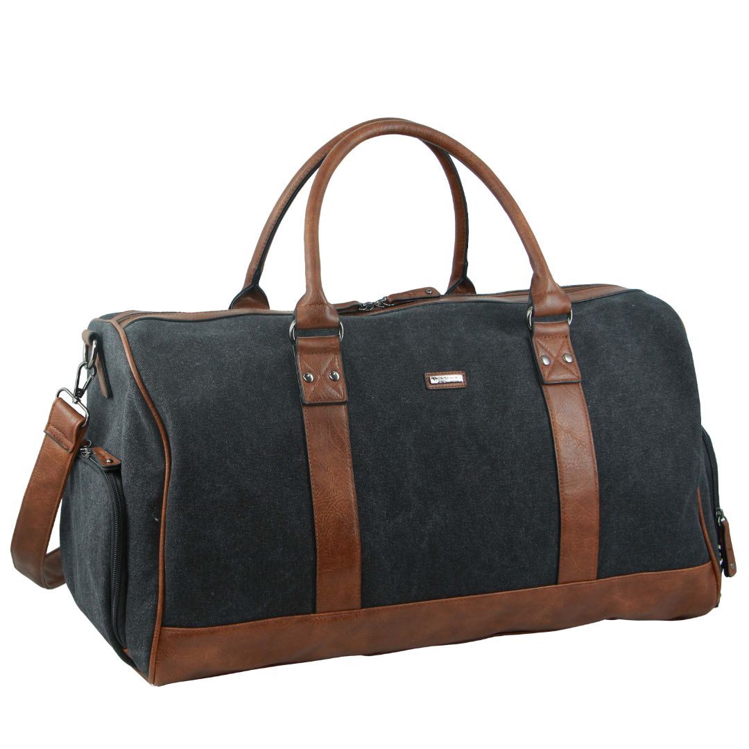 Overnight Bags Pierre Cardin Canvas Overnight Duffle Bag Travel Negras | BIMG-57241