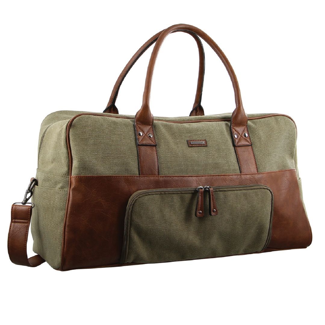 Overnight Bags Pierre Cardin Canvas Overnight Bag Travel Marrones | NDMR-50248