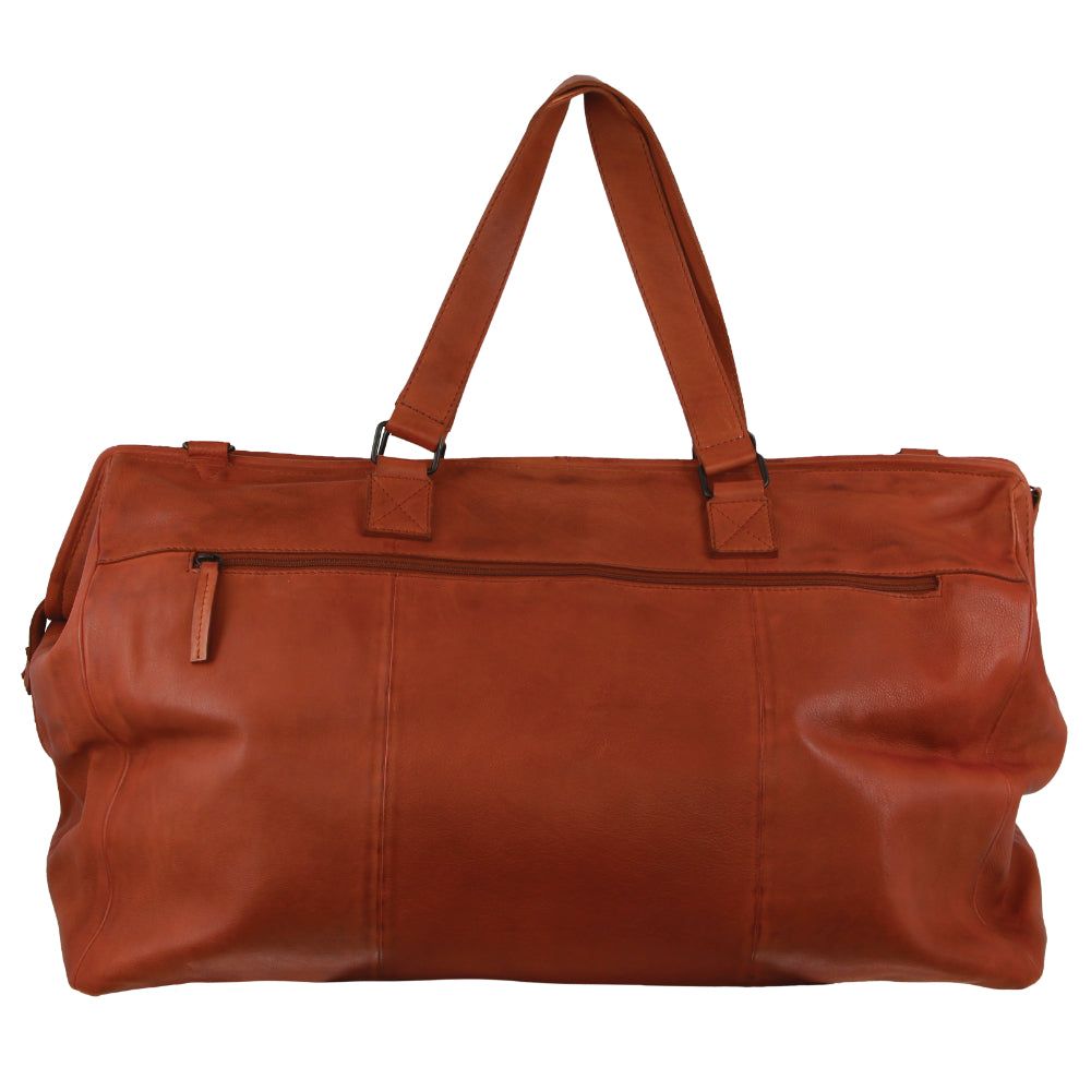 Overnight Bags Pierre Cardin Rustic Leather Overnight Bag Hombre Marrones | GDVC-71604