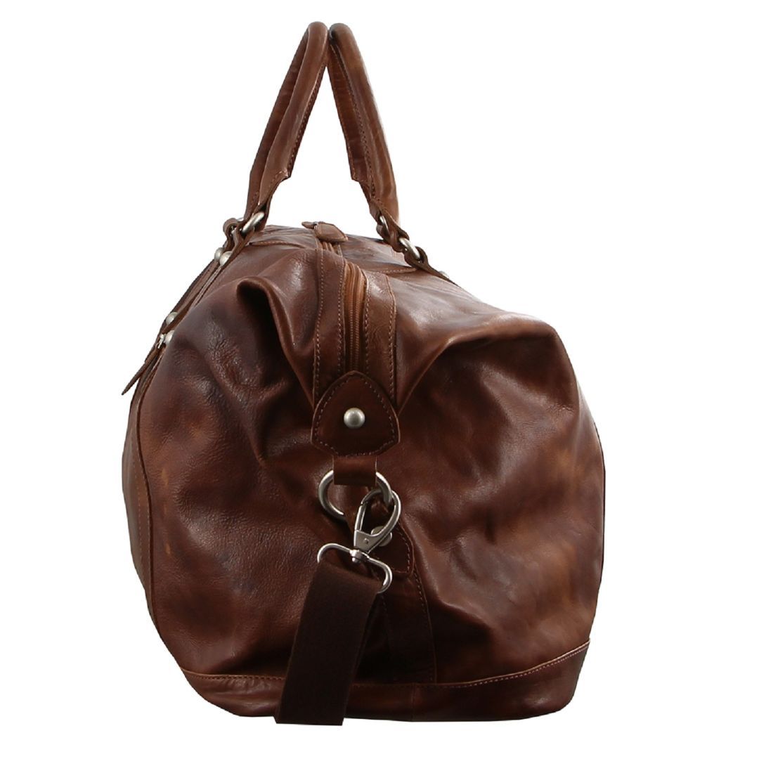 Overnight Bags Pierre Cardin Rustic Leather Business Overnight Bag Travel Marrones | VFNO-31586